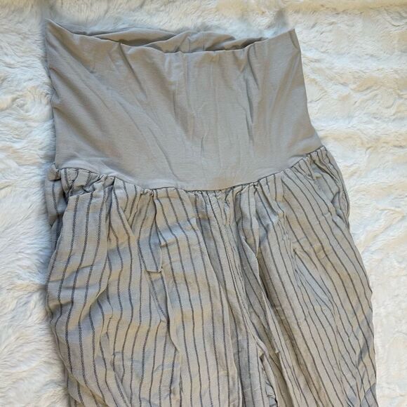 Hei Hei Anthropologie Eventide Linen Blend Cropped Stripe Pant - Women’s XS - Picture 7 of 8
